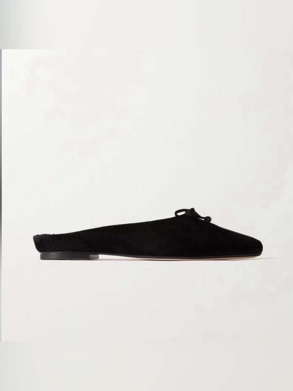 Staud “Gina” Ballet Flat Mules in Black Suede - Picture 2 of 5